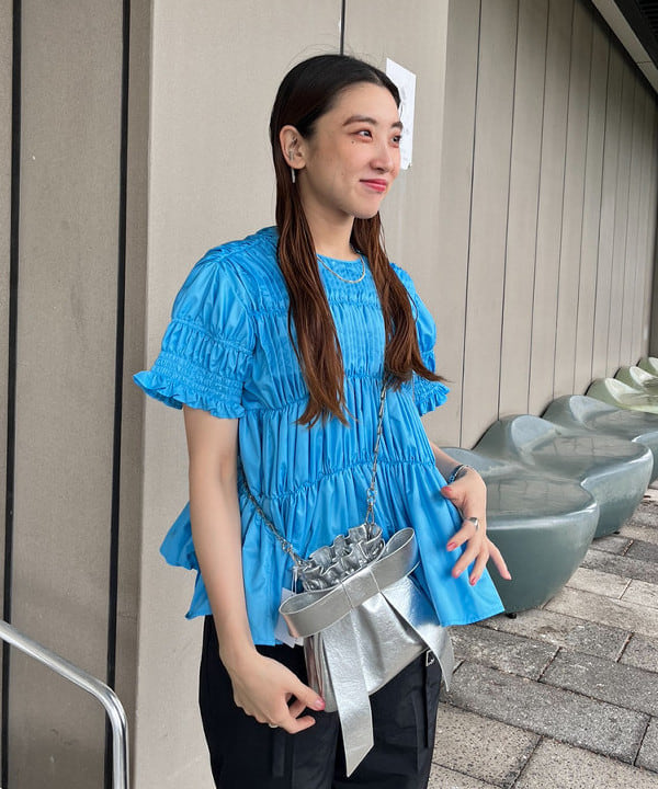 ちりこさんの「BEAMS WOMEN｜Ray BEAMS / ガーターベルト ワイド パンツ」を使ったコーディネート