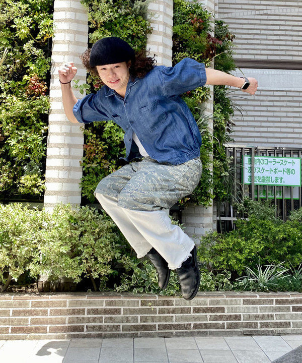 りくっしーさんの「BEAMS WOMEN｜BEAMS / デニム クロップド シャツ」を使ったコーディネート