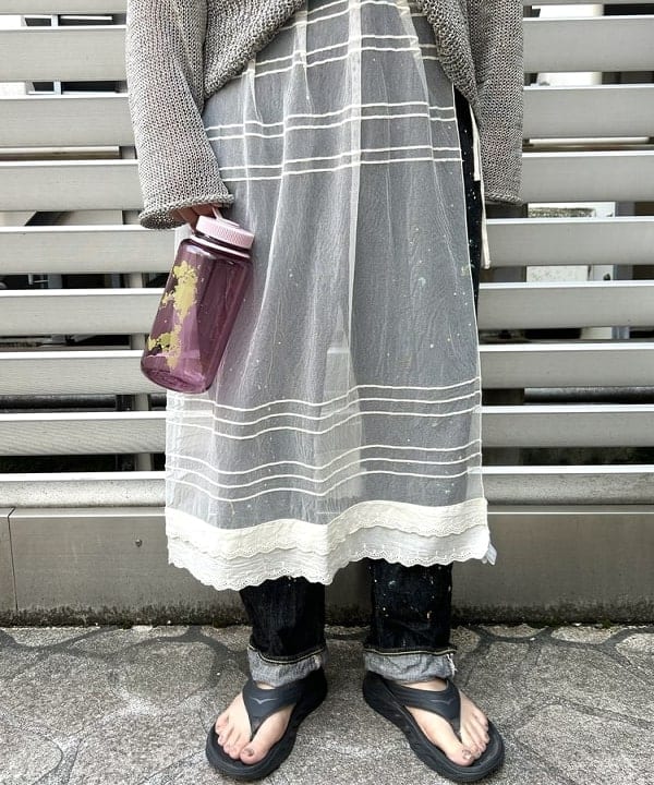 Kyooka Sayakaさんの「BEAMS WOMEN｜【別注】Healthknit / ワッフル ボーダー Tシャツ」を使ったコーディネート