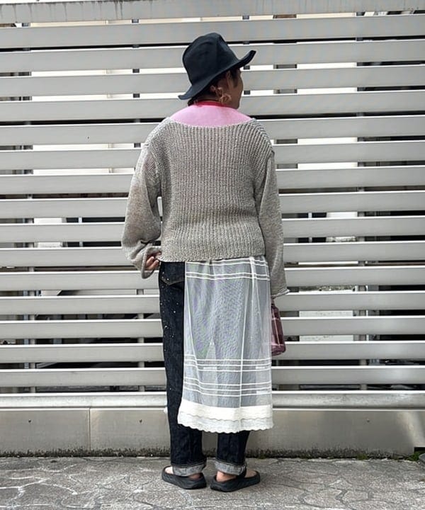 Kyooka Sayakaさんの「BEAMS WOMEN｜【別注】Healthknit / ワッフル ボーダー Tシャツ」を使ったコーディネート