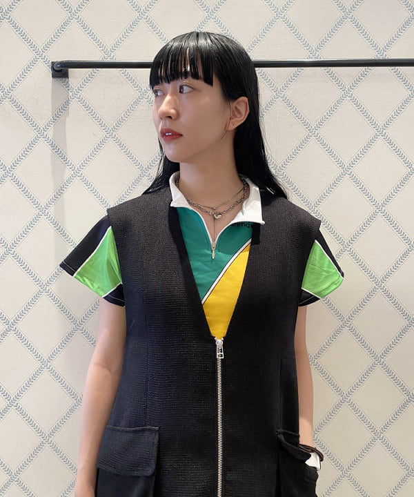 マツド ユメカさんの「BEAMS WOMEN｜Ray BEAMS / ツイード ジップ ベスト」を使ったコーディネート