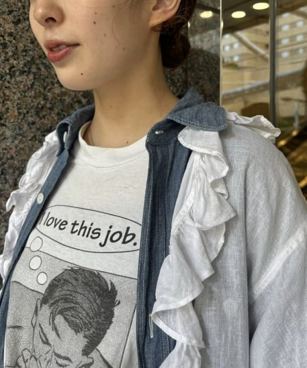 サワイさんの「BEAMS WOMEN｜【別注】BUZZ RICKSON'S / シャンブレー ロングスリーブ シャツ」を使ったコーディネート