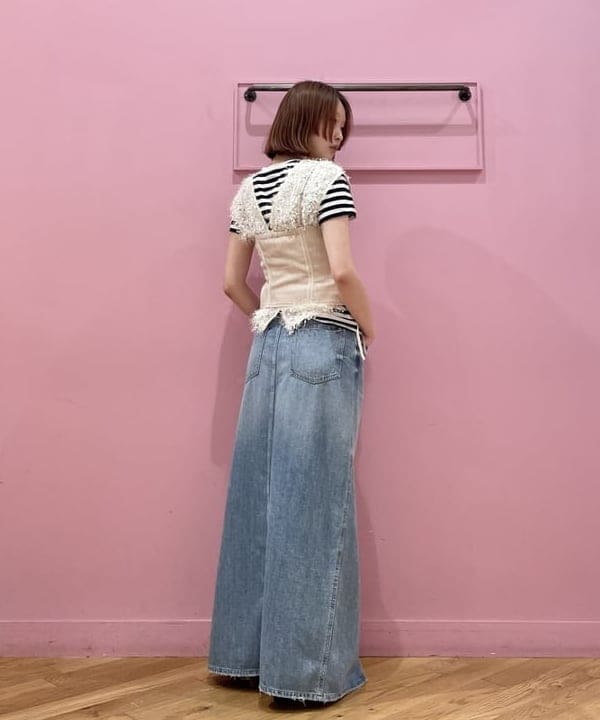 水野 萌香さんの「BEAMS WOMEN｜Ray BEAMS / フリンジ 2Way ノースリーブ トップス」を使ったコーディネート