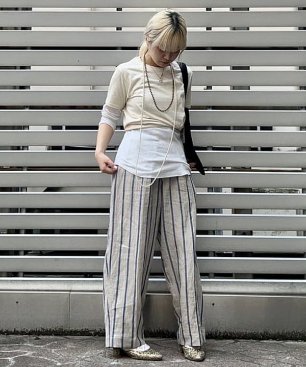 ナツハさんの「BEAMS WOMEN｜FRUIT OF THE LOOM × BEAMS BOY / 2PACK TEE」を使ったコーディネート