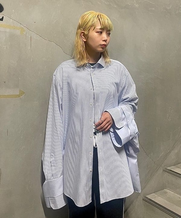 シマダリツコさんの「BEAMS WOMEN｜GOOD ROCK SPEED × Ray BEMAS / 別注 JOHNHOLMSTROM リンガーTシャツ」を使ったコーディネート