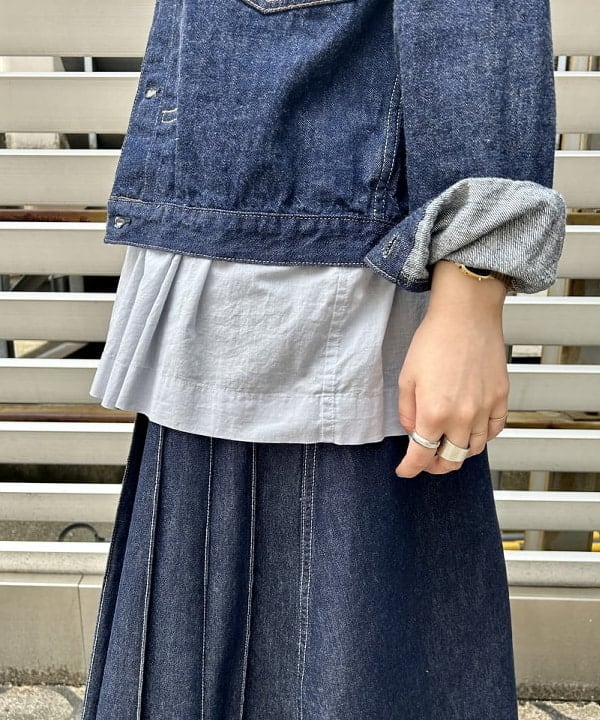 ナツハさんの「BEAMS WOMEN｜ラップ プリーツ スカート」を使ったコーディネート