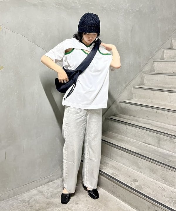 kigoさんの「BEAMS WOMEN｜Ray BEAMS / 箔プリント デニムパンツ」を使ったコーディネート