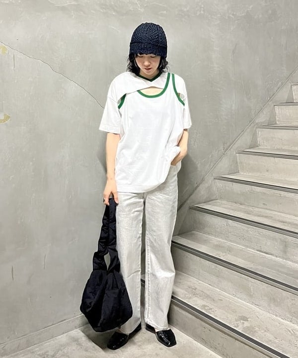 kigoさんの「BEAMS WOMEN｜Ray BEAMS / 箔プリント デニムパンツ」を使ったコーディネート