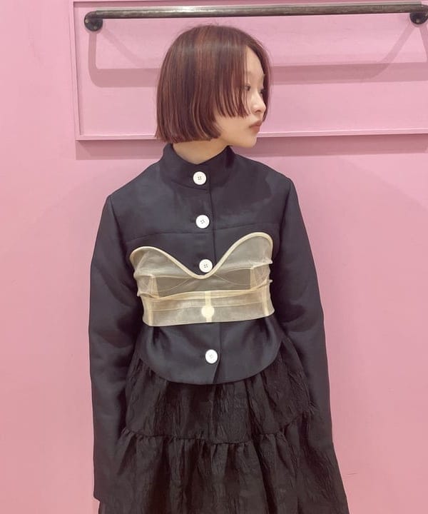水野 萌香さんの「BEAMS WOMEN｜Ray BEAMS / 箔プリント デニムパンツ」を使ったコーディネート