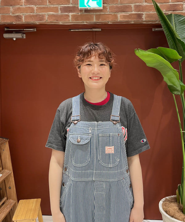 エノモト アミさんの「BEAMS WOMEN｜Healthknit × BEAMS BOY / ワッフル ボーダー Tシャツ」を使ったコーディネート