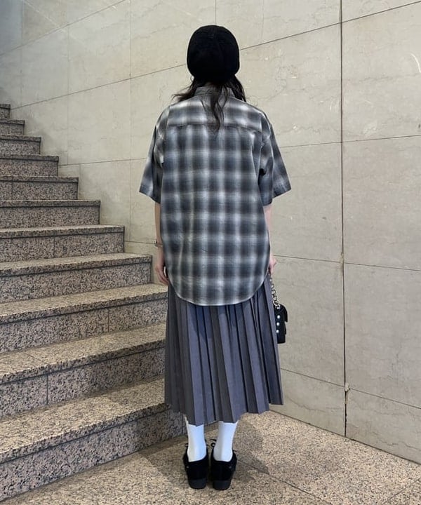 Sakiさんの「BEAMS WOMEN｜BEAMS / オンブレーチェック イージー シャツ」を使ったコーディネート