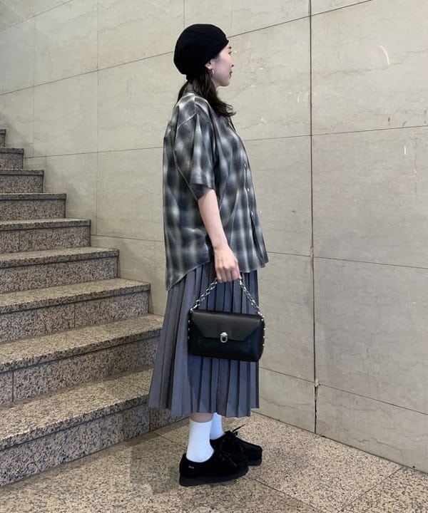 Sakiさんの「BEAMS WOMEN｜BEAMS / オンブレーチェック イージー シャツ」を使ったコーディネート