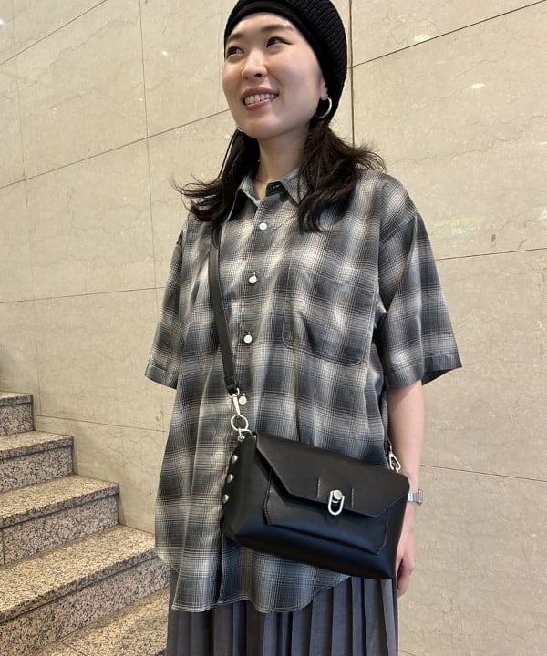Sakiさんの「BEAMS WOMEN｜BEAMS / オンブレーチェック イージー シャツ」を使ったコーディネート