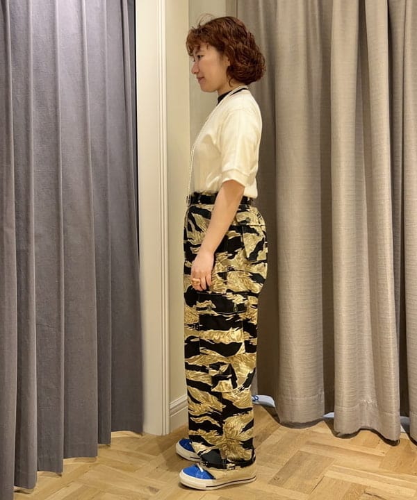 まつむさんの「BEAMS WOMEN｜ボーイ ベーシック Tシャツ」を使ったコーディネート