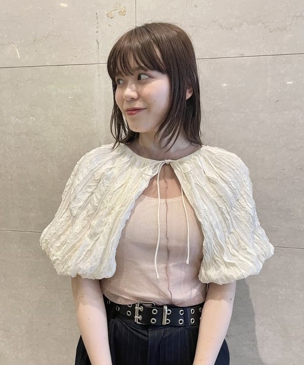 田中 里実さんの「BEAMS WOMEN｜ﾗﾒﾁｭｰﾙｾﾝﾀｰｼｰﾑT」を使ったコーディネート