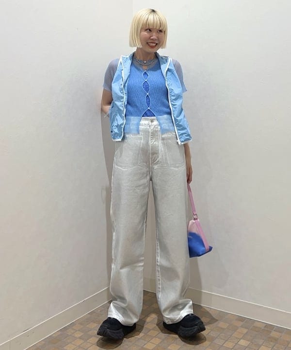 あさひさんの「BEAMS WOMEN｜Ray BEAMS / 箔プリント デニムパンツ」を使ったコーディネート