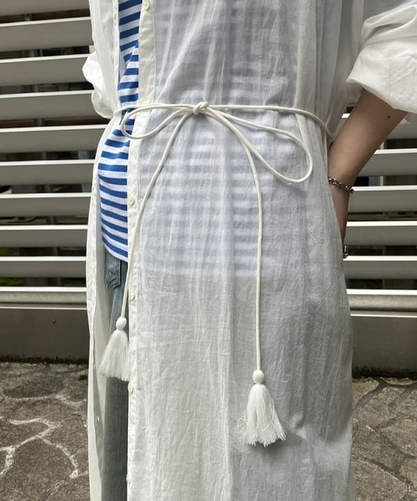 中川　ゆららさんの「BEAMS WOMEN｜Le minor / マドモアゼル バックUネック カットソー」を使ったコーディネート