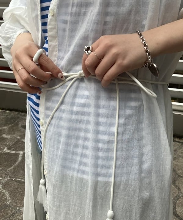 中川　ゆららさんの「BEAMS WOMEN｜Le minor / マドモアゼル バックUネック カットソー」を使ったコーディネート