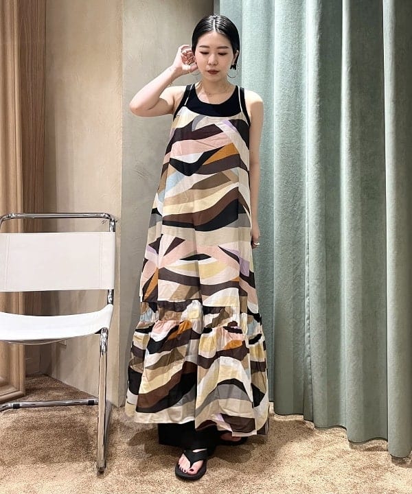 shirakiさんの「BEAMS WOMEN｜丸胴 テレコ タンクトップ」を使ったコーディネート