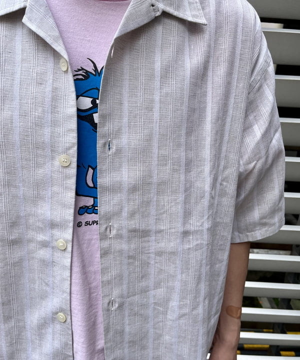 高遠 恒巳さんの「BEAMS WOMEN｜BEAMS / ドビー オープンカラー シャツ」を使ったコーディネート