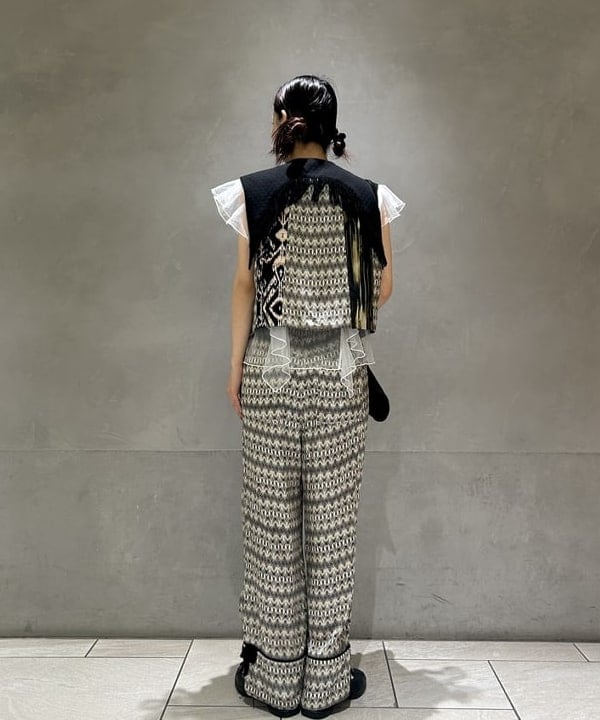 ササキさんの「BEAMS WOMEN｜Ray BEAMS / チュール レイヤー フリル スリーブ Tシャツ」を使ったコーディネート