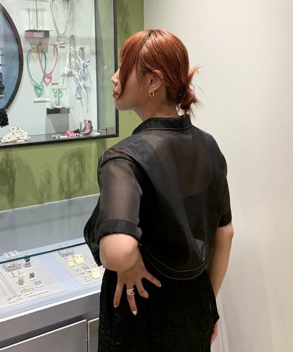 れいなさんの「BEAMS WOMEN｜Ray BEAMS / 配色ステッチ シアー シャツ」を使ったコーディネート