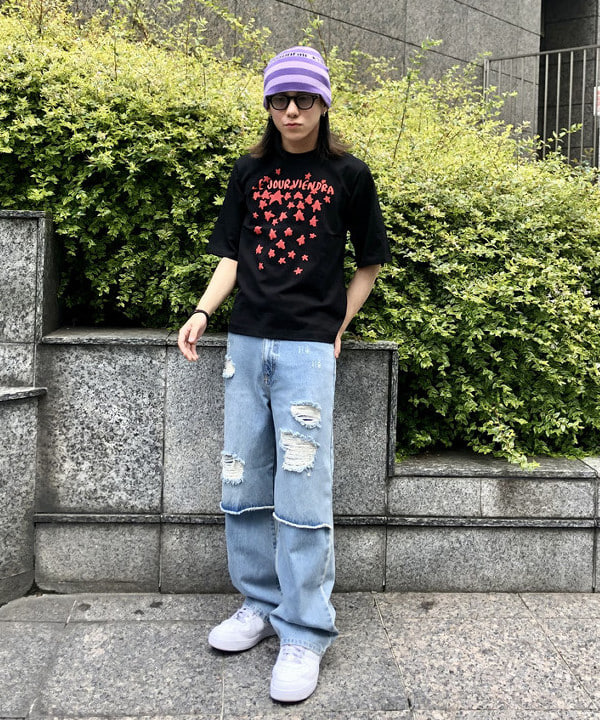 はるひむさんの「BEAMS WOMEN｜Ray BEAMS / ダメージ デニム パンツ」を使ったコーディネート