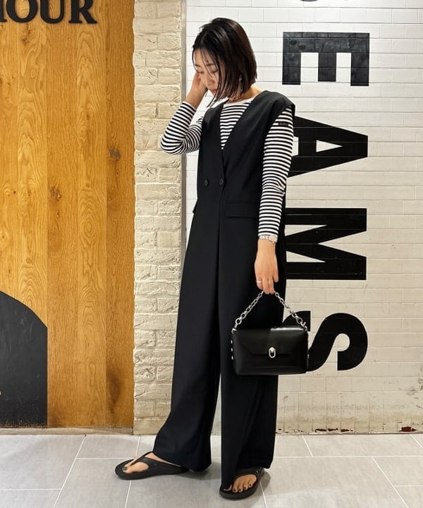 川口 恵さんの「BEAMS WOMEN｜Le minor / マドモアゼル バックUネック カットソー」を使ったコーディネート