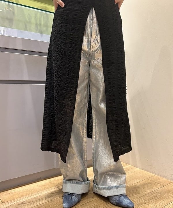 オカベ　アヤカさんの「BEAMS WOMEN｜Ray BEAMS / 透編み ラフィア ハット」を使ったコーディネート