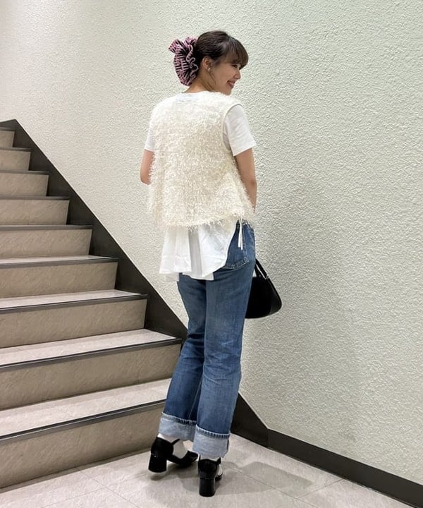 渡邊 舞さんの「BEAMS WOMEN｜Ray BEAMS / フリンジ 2Way ノースリーブ トップス」を使ったコーディネート
