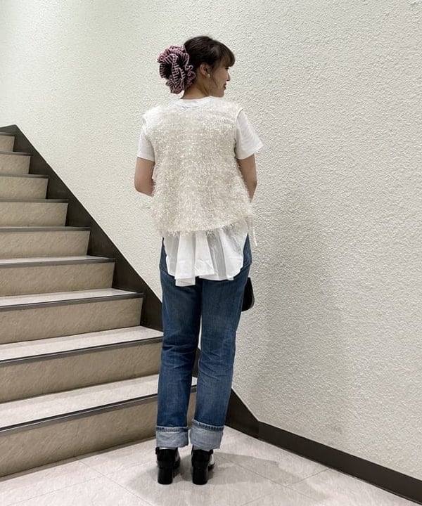 渡邊 舞さんの「BEAMS WOMEN｜Ray BEAMS / フリンジ 2Way ノースリーブ トップス」を使ったコーディネート
