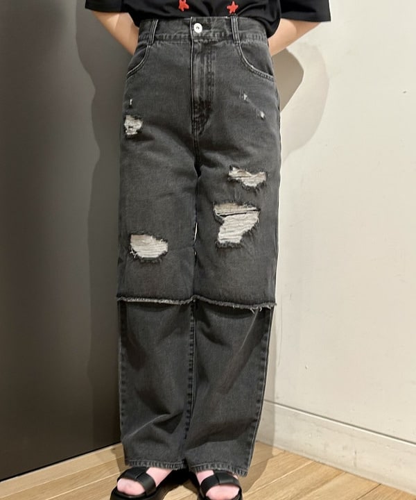 早川 萌子さんの「BEAMS WOMEN｜Ray BEAMS / ダメージ デニム パンツ」を使ったコーディネート