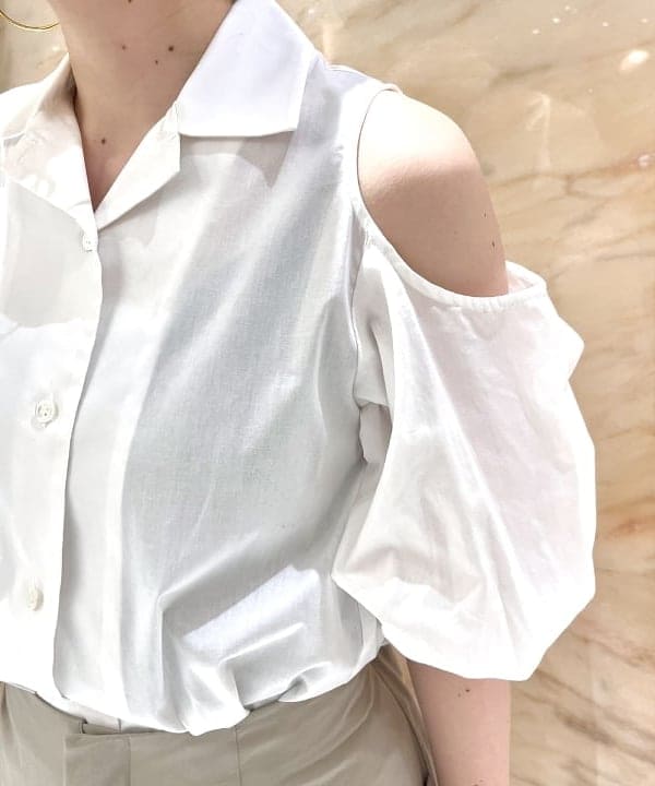 shirakiさんの「BEAMS WOMEN｜Demi-Luxe BEAMS / 開襟 デザインシャツ」を使ったコーディネート