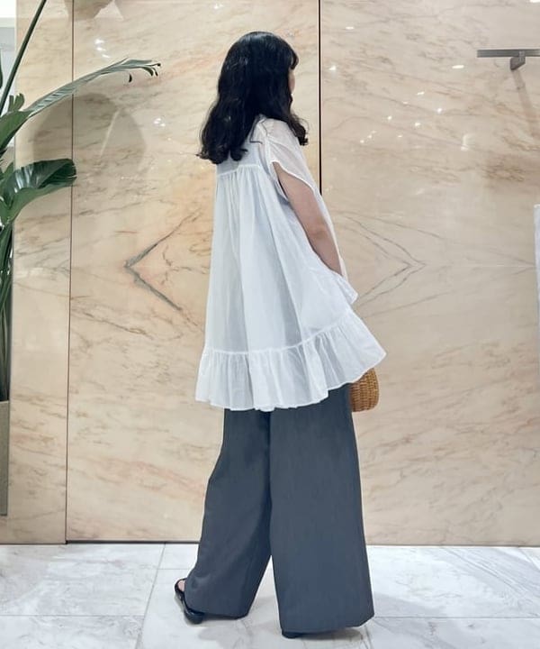 中丸　栞さんの「BEAMS WOMEN｜AURALEE / GIZA HIGH GAUGE RIB KNIT TANK」を使ったコーディネート