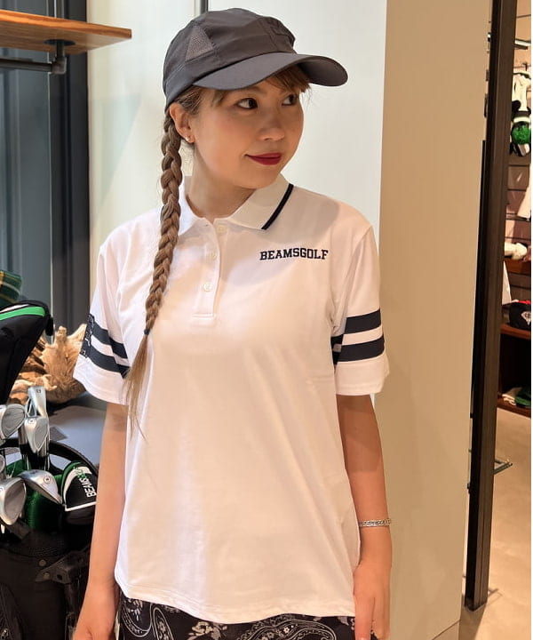 BEAMS GOLF 半袖 M ブルー タラッティ - メルカリ
