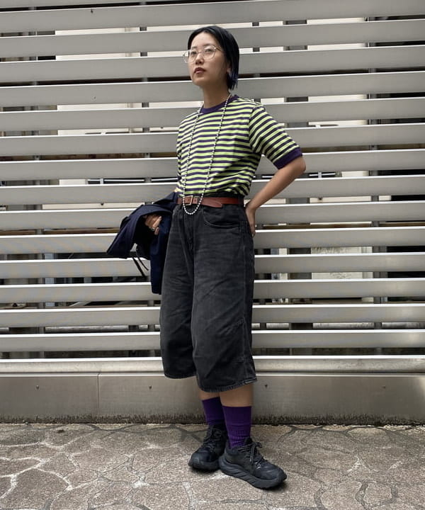 オカモト ミサキさんの「BEAMS WOMEN｜BEAMS BOY / ミリタリー リブ ロングソックス」を使ったコーディネート