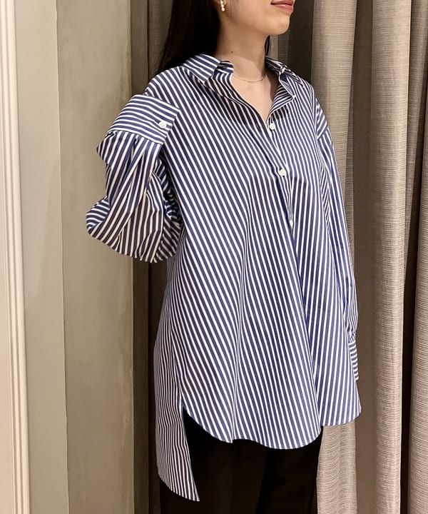 りえさんの「BEAMS WOMEN｜Demi-Luxe BEAMS / ピンタック ジャージー パンツ」を使ったコーディネート