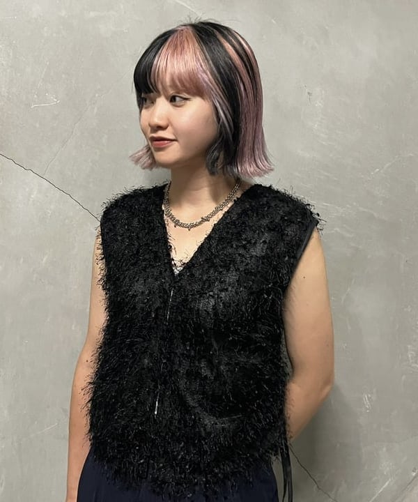 前田 優衣さんの「BEAMS WOMEN｜Ray BEAMS / フリンジ 2Way ノースリーブ トップス」を使ったコーディネート