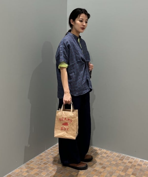 サワイさんの「BEAMS WOMEN｜BEAMS BOY / メッシュ リンガー ショートスリーブ Tシャツ」を使ったコーディネート