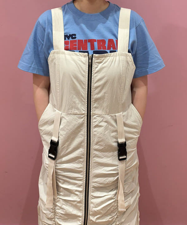ここあさんの「BEAMS WOMEN｜Ray BEAMS / ギャザー ジップ サロペット ワンピース」を使ったコーディネート