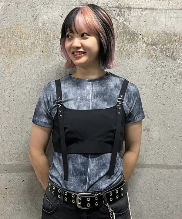 前田 優衣さんの「BEAMS WOMEN｜Ray BEAMS / デニム プリント Tシャツ」を使ったコーディネート