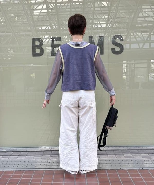 矢野(青木)優香さんの「BEAMS WOMEN｜Lee × maturely / 別注 Twill Double Knee Painter Pants」を使ったコーディネート