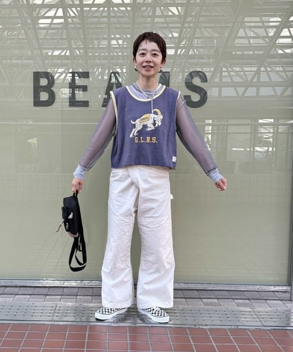 矢野(青木)優香さんの「BEAMS WOMEN｜Lee × maturely / 別注 Twill Double Knee Painter Pants」を使ったコーディネート
