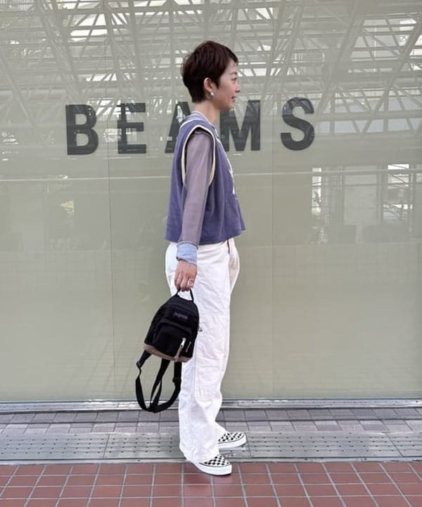 矢野(青木)優香さんの「BEAMS WOMEN｜Lee × maturely / 別注 Twill Double Knee Painter Pants」を使ったコーディネート
