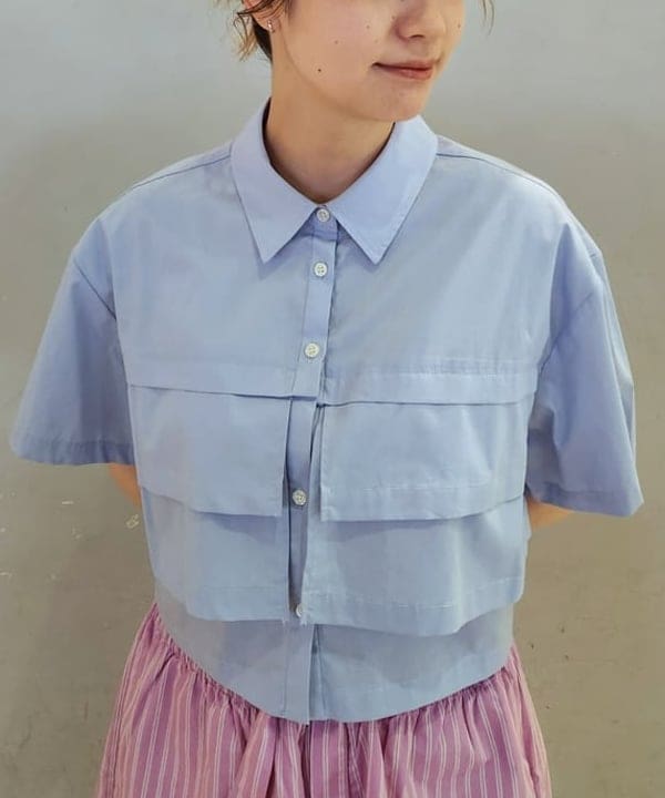 saori KATOさんの「BEAMS WOMEN｜Ray BEAMS / ティアード クロップド シャツ」を使ったコーディネート