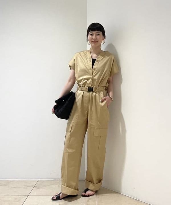 Ichika Hondaさんの「BEAMS WOMEN｜Devotion TWINS / コットン ショートスリーブ ジャンプスーツ」を使ったコーディネート