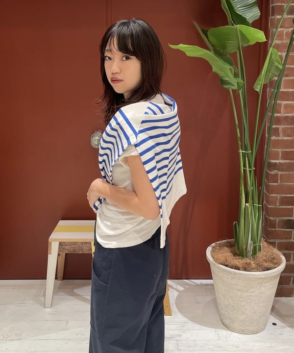 サカサイスズカさんの「BEAMS WOMEN｜maturely /  Linen Blend Work Easy Pants」を使ったコーディネート
