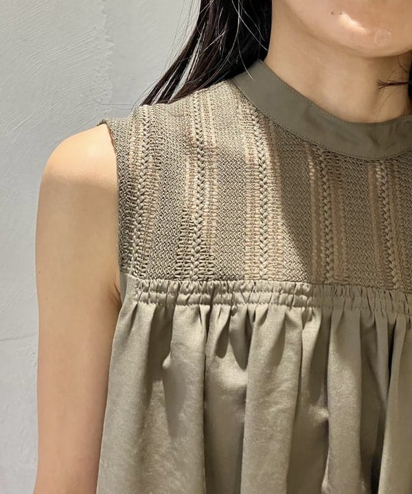 五十峯 さよさんの「BEAMS WOMEN｜VIOLAd’ORO / MIRO アバカメッシュ ポシェット」を使ったコーディネート