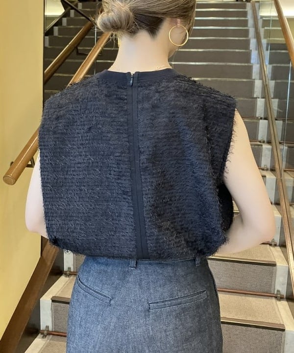 蒲原 捺美さんの「BEAMS WOMEN｜エディター坪田あさみ &times; woadblue &times; Demi-Luxe BEAMS / 別注 2タック デニムパンツ」を使ったコーディネート