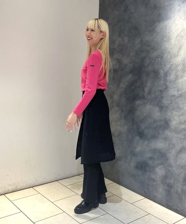 nodokaさんの「BEAMS WOMEN｜Le minor / マドモアゼル バックUネック カットソー」を使ったコーディネート